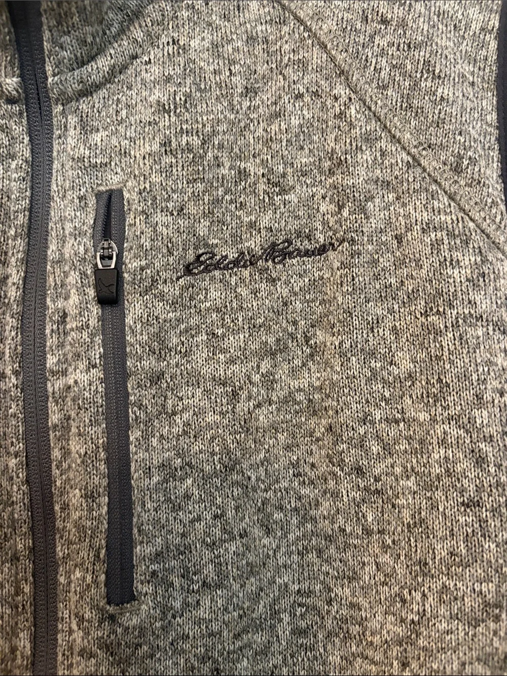 Eddie Bauer Men's Heather Gray Fleece Vest
